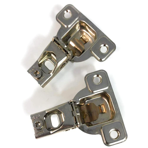 Salice E-Centra Nickel-Plated Metal 106-degree 9/16-inch Overlay Screw-on Face Frame Hinge with 2 Cams (2)