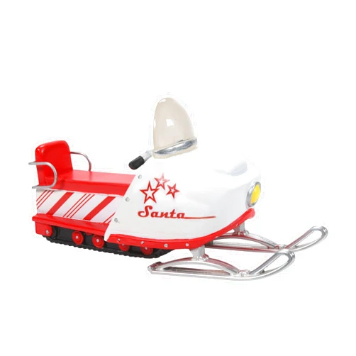 Department 56 Village Collection Accessories Candy Cane Christmas Snowmobile Figurine, 2.1 Inch, Multicolor