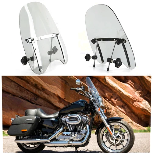 DREAMIZER Smoke Black Wave Windshield Windscreen,18