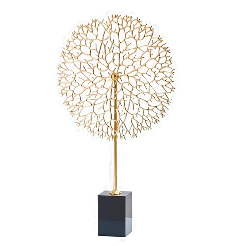 XOGQ European and American Villa Living Room Ornaments Gold Coral Home Decoration Art Decoration Decoration-Large