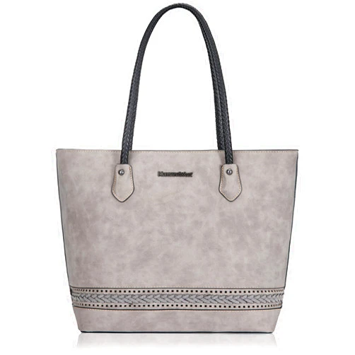 Montana West Woven Tote Bags for Women Medium Purses and Handbags with Concealed Carry Back Zipper Pocket