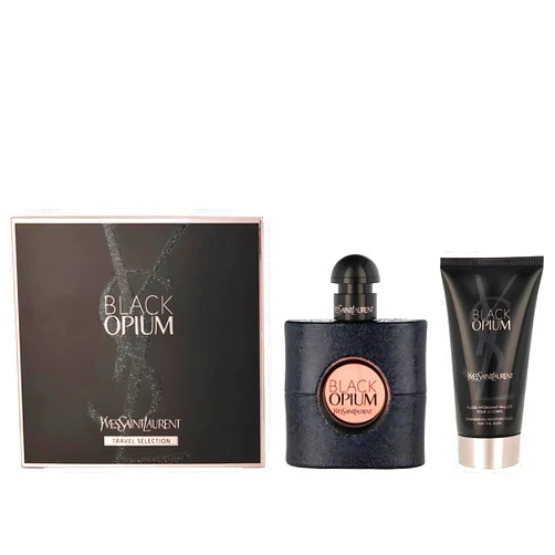 Yves Saint Laurent Black Opium by Yves Saint Laurent Eau de Parfum Spray 50ml & Shimmering Moisturising Fluid 50ml