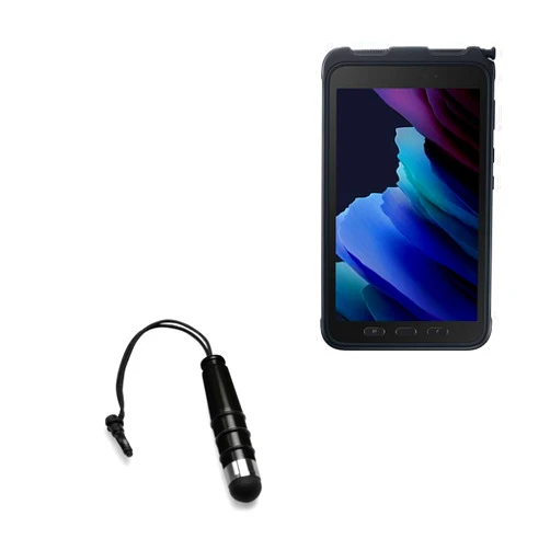 BoxWave Stylus Pen Compatible with Samsung Galaxy Tab Active 3 - Mini Capacitive Stylus, Small Rubber Tip Capacitive Stylus Pen for Samsung Galaxy Tab Active 3 - Jet Black
