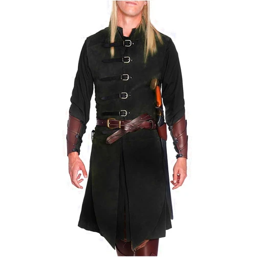 SUNGDOGIN Unisex Sleeveless Medieval Gothic Tailcoat Jacket Steampunk Victorian Cosplay Halloween Costume