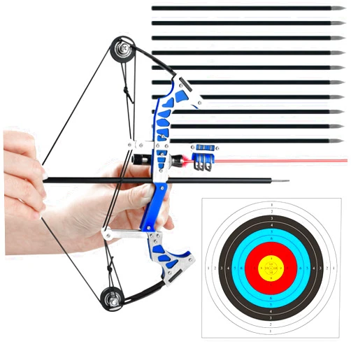 TIETHEKNOT Archery Bow Set Left and Right Hand Compound Bow Hunting Bow Metal Material Catapult RH/LH for Practice Archery