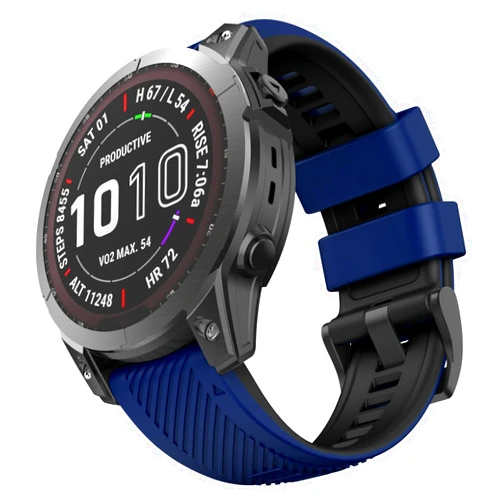 OVERSTEP Compatible with Fenix 7X Band, 26mm Width Soft Silicone Watch Strap for Garmin Fenix 5X/Fenix 5X Plus/Fenix 6X/Fenix 6X Pro/Fenix 3/Fenix 3 Hr Smartwatch
