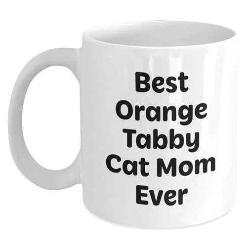 Generic Orange Tabby Cat Mom Gifts from Family for Best Orange Tabby Cat Dad Ever, White Coffee Mug - Funny Quote, Father's Day Unique Gifts