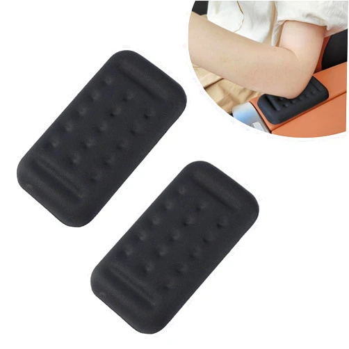 Yumfugu Pack-2 Car Arm Rest Elbow Pads, Car Elbow Memory Foam Pads, Comfortable Car Arm Rest Cushion, Universal Car Door Armrest Protective Pads, Suitable for Most Cars (Black)