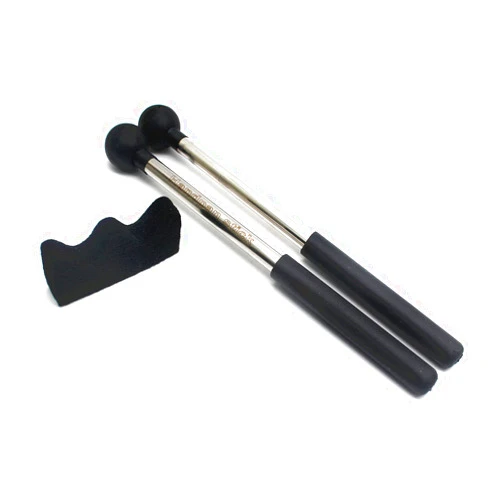 TUOREN 1 Pair Tongue Drum Mallets with Bracket Handpan Drum Sticks Rubber Mallet Percussion Instrument Accessory (Type C)