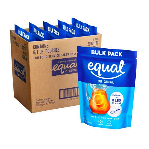 EQUAL 0 Calorie Sweetener, Granulated Sweetener, Sugar Substitute, Zero Calorie Sugar Alternative, Sugar Alternative, 1 Pound Bulk Bag (Pack of 6) 1 Pound (Pack of 6)