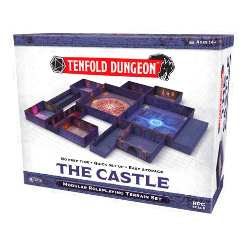 Gale Force Nine Tenfold Dungeon: The Castle - Modular Roleplaying Terrain Set & 5e RPG Adventure, Multicolor (GF9TFD01)