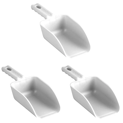 Remco Vikan Remco 63005 Color-Coded Plastic Hand Scoop - BPA-Free Food-Safe Kitchen Utensils, Restaurant and Food Service Supplies, 16 oz, White (Pack of 3)