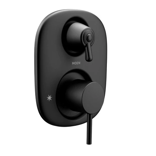 Moen Align Matte Black Moentrol 3-Function Diverter Transfer Valve Trim Kit, Bathroom Double Shower Handle, Valve Required, T3290BL