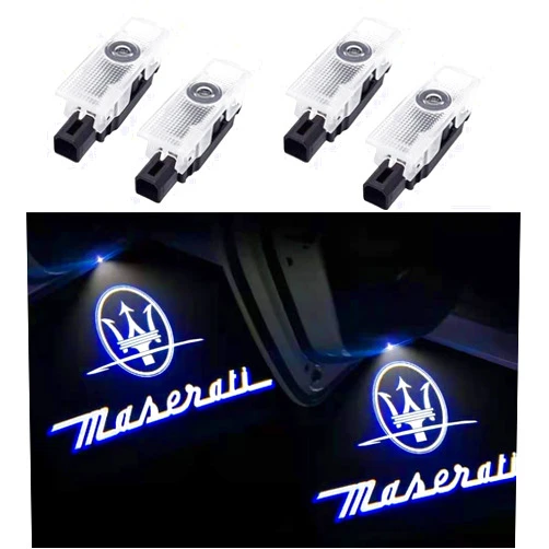 Generic Car Door Logo Projector Lights Replacement for Maserati Levante 2016-2019 Quattroporte2009-2017Ghost Lights Welcome Light Puddle Light Accessories(4-Pack)