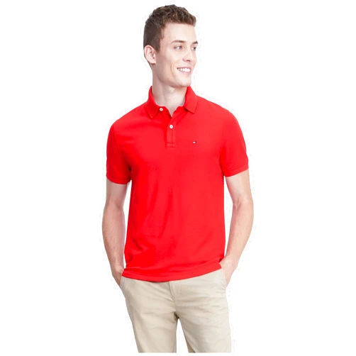 Tommy Hilfiger Men's Short Sleeve Moisture Wicking Stretch Polo Shirt with Quick Dry + UV Protection