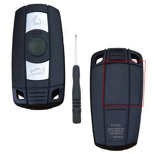 HERKIOCIO Keyless Entry Remote Key Fob Case Fits for BMW 1 3 5 Series 325i 328i 320 BMW X5 BMW X6 BMW Z4 E90 Key Fob Shell