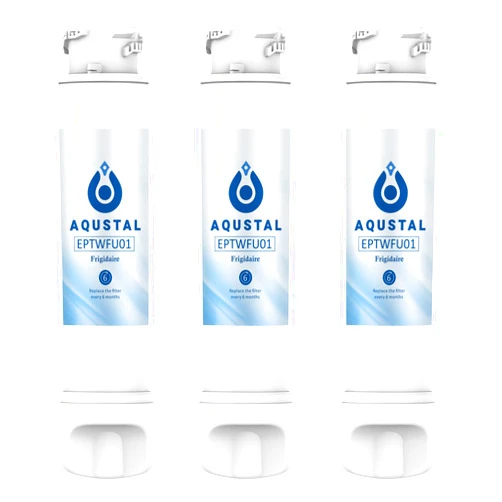 Aqustal EPTWFU01 Refrigerator Water Filter Replacement, Compatible With EPTWFU01 Frigidaire Filter, Replacement for Filter EPTWFU01, EWF02, Рurе Sоurсе Ultra II, 012505454226, 4562222 Fridge Filter, 3 Pack