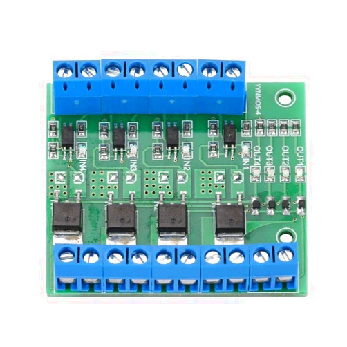 Hilitand MOS FET PWM 3-20V to 3.7-27VDC 10A 4-Channel Driver Module PLC Amplifier Circuit Board