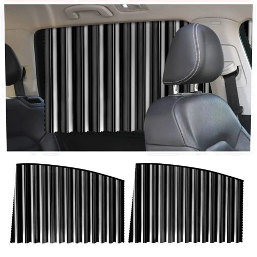 Wedfish 2PCS Rear Car Window Curtains,Magnetic Sun Shade for Car Window Keeps Cool & Privacy Protection,Upgraded Car Sun Shade Car Accessories Interior for Most Vehicles (Rear Window)