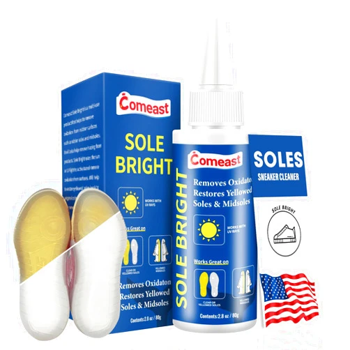 Comeast Sole Bright for Shoe Sole Cleaner, Sneaker Sole Restorer That Cleans Yellow Soles, Sole Sauce, Icy Sole Bottoms, Sneaker Sole Sauce Sneaker Sole Restorer, Shoe Sneakers Sole Cleaner, Whitener-2.8oz