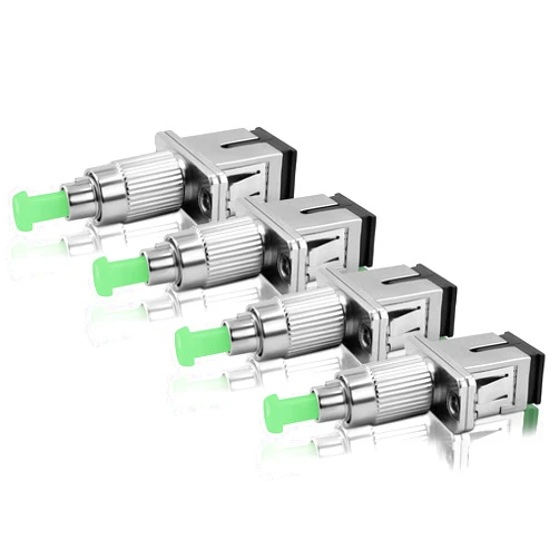 SKYSHL SM 4PCS FC APC(Male) to SC UPC(Female) Hybrid Optical Fiber Adapter 9/125um Simplex FC-SC Connector for OPM/OLS/OTDR/VFL/Fiber Optical Equipment(FCAM-SCUF4)
