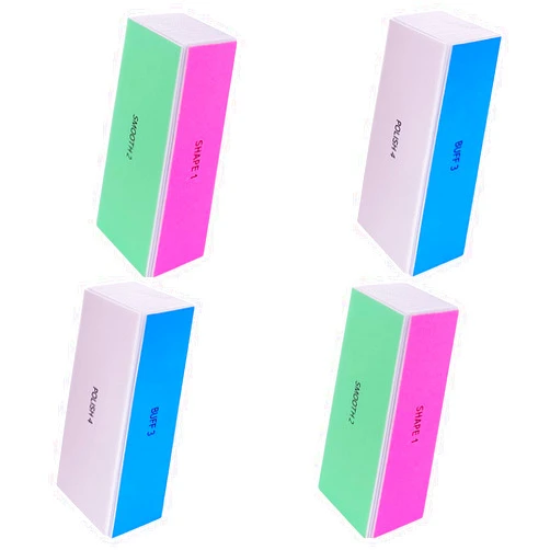 HomeyEra 4 Way Nail Buffer Block (4 Pcs), Nail Shine Buffers Blocks Files for Natural and Acrylic Nails Smoother Buffing Block Polisher Fingernail File Buffer 120/240/600/3000 Grit for Buffing Shinning