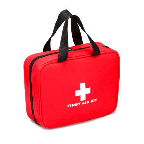 Jipemtra Red First Aid Bag Empty Travel Rescue Pouch First Responder Storage Compact Survival Medicine Bag for Car Home Office Kitchen Sport Outdoors