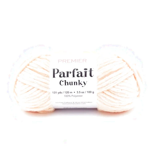 Premier Yarns Premier Parfait Chunky Yarn, Super Bulky Yarn, Ideal Yarn for Knitting and Crocheting, Made of Polyester, Shell, 3.5 oz, 131 Yards