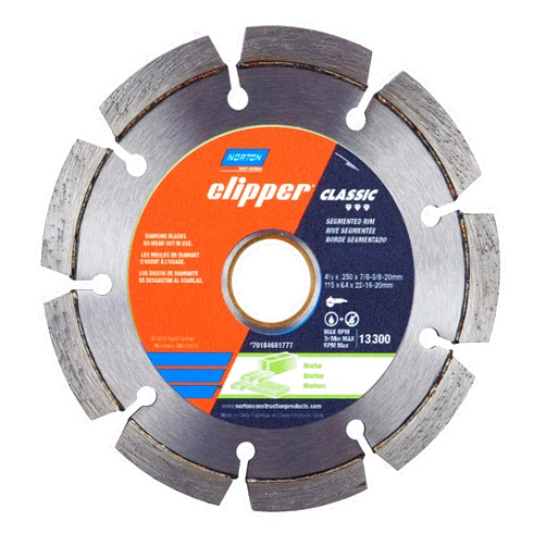 Norton Cut Off Wheel Tile Saw Blade, Clipper Classic Diamond Cutting Wheel, Segmented Rim Tuck Point Cut-Off Type 01, 4