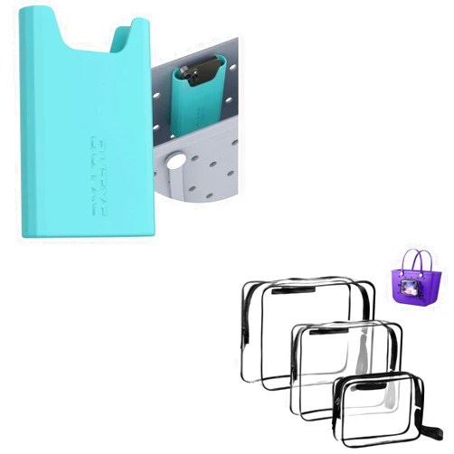 OUTXE Silicone Phone Holder for Bogg Bag, 3 Pack Clear Insert Bag for Bogg Bag Accessories, Zipper Insert Pouch for Bogg Bag, Waterproof Clear Inner Bags Compatible with Bogg Bag