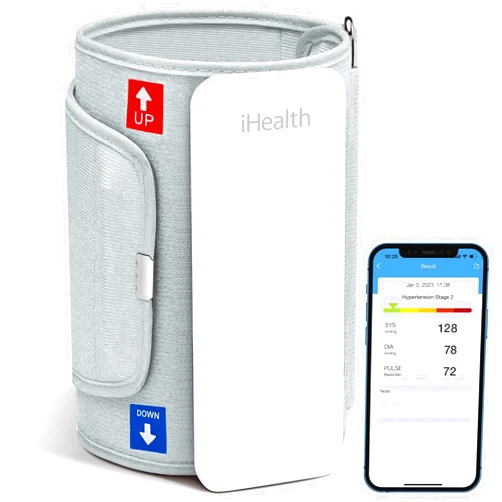 iHealth Neo Wireless Blood Pressure Monitor, Upper Arm Cuff, Bluetooth Blood Pressure Machine, Ultra-Thin & Portable, App-Enabled for iOS & Android