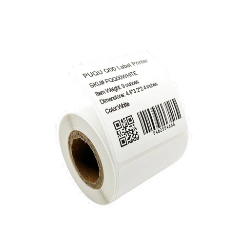 PUQULABEL Self-Adhesive Multi-Purpose Label Compatible for PUQU Q Series Label Printer-1 Roll of 150 Labels 50x50mm (2.0''x2.0'')