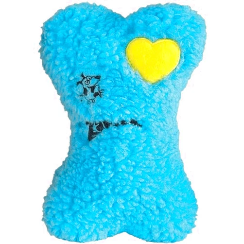 Zanies Embroidered Berber Bone Dog Toys, Blue