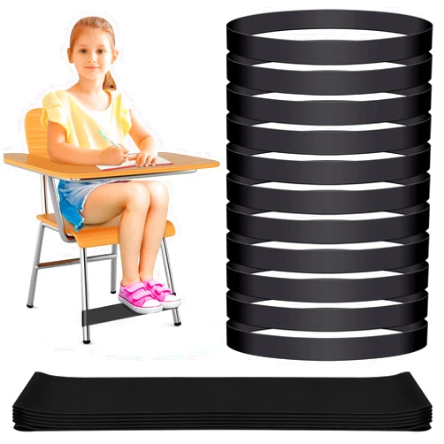 Rookea 12 Pack Chair Bands for Kids with Fidgety Feet, ADHD Tools for Kids, ROOKEA Sensory Room Must Haves for Adhd Kids Fidget Chair Bands Autism Classroom Must Haves ADHD Tools for Classroom Home Chairs