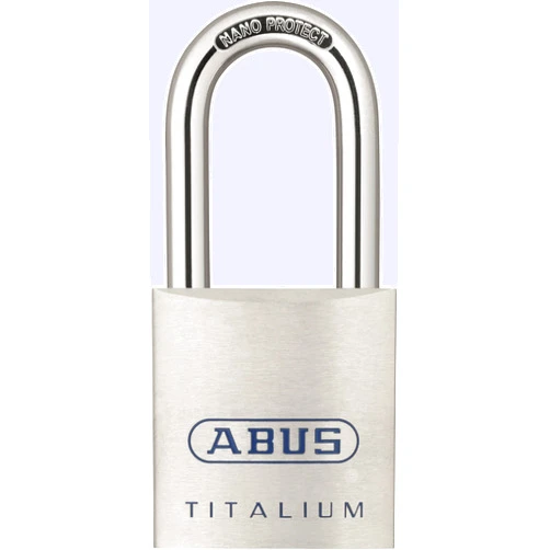 ABUS 80TI/40 Titalium™ Aluminum Alloy Padlock Keyed Different- Long Nano Protect Steel Shackle (1-1/2