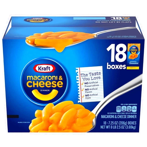 Krafts Mac Cheese 7.25oz (18pk)