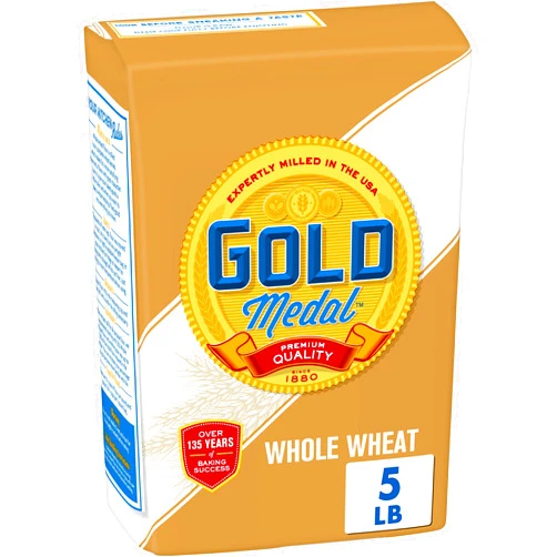 Gold Medal Premium Quality All Natural Whole Wheat Flour For Baking, 5 lb