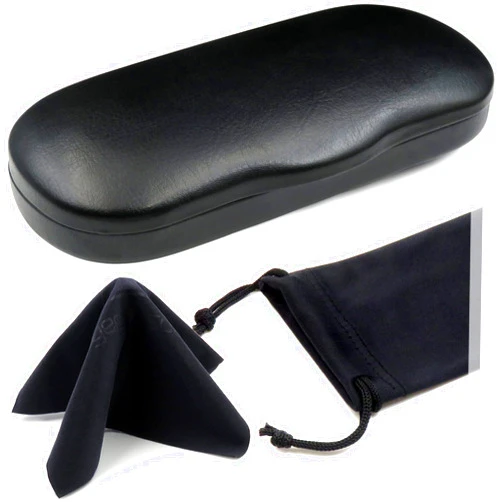 MyEyeglassCase Eyeglass Clam Shell Hard Case for Small-Medium Frames | Men & Women's Classy Travel Eyewear Holder Case