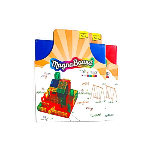 Playmags Building Board - Magnetic Starting Building Plate or Other Magnetic Tiles - Great Add on to Any Magnetic Tile Toy (1 Pack - Colors May Vary)