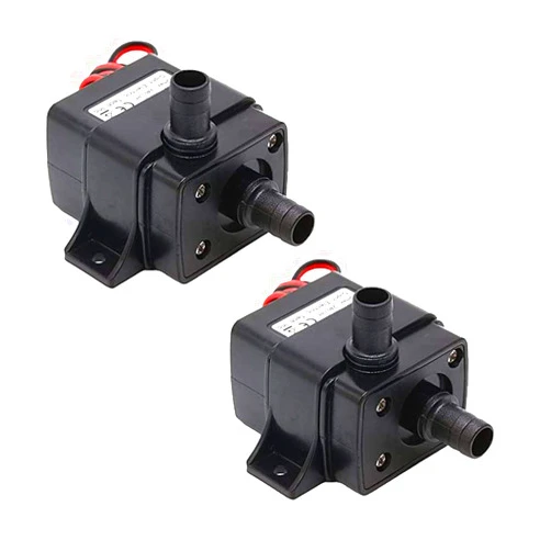 HiLetgo 2pcs Water Pump 240L/H DC 12V 4.2W Micro Brushless Pump 3M Pumping Head Ultra Quiet Water Pump for Pool Aquarium Fish Tank