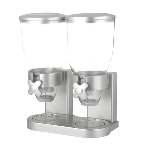 Honey-Can-Do Zevro /GAT202 Indispensable Dry Food Dispenser, Dual Control, Silver
