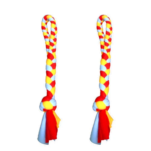 Dewonch Dog Fleece Rope Teaser Toy as Replacement to Chase and Tug (A-2PCS)