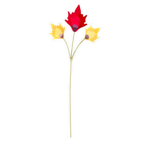 Swarovski Autumn Leaves Single Flower, Coloured Crystals with Champagne Gold Tone Plating, from The Garden Tales Collection