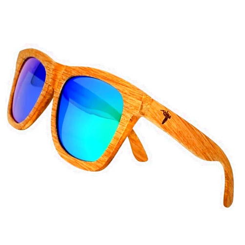 Pelican Sunwear Wood Sunglasses | Polarized | Vintage Wooden Frame | 100% UVA/UVB Protection | Bamboo Case | Men and Women