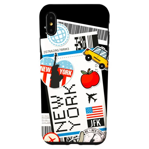 World First Class Boarding Passes iPhone XS Max Funny First Class Ticket Boarding Pass New York City Case