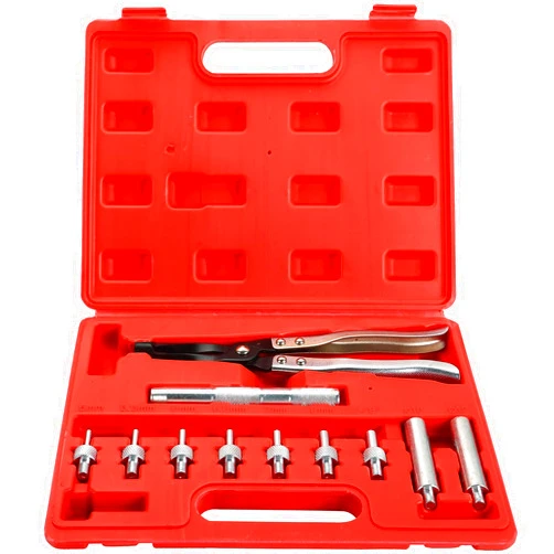 DASBET Valve Stem Seal Remover and Installer Valve Stem Seal Removal Tool Car Engine Repair Kit Set with Plier Driving Sockets, Drive Handle and Adapters