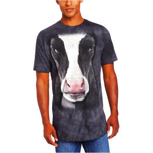 The Mountain Men's Black Cow Face T-Shirt