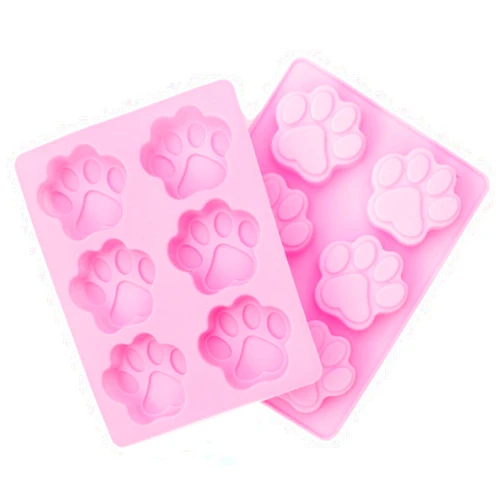 POPBLOSSOM BargainRollBack Silicone Dog Pet Animal Paw Print Ice Cube Chocolate Soap Candle Tray Mold Party Maker, MIX