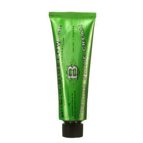 C. O. Bigelow C.O. Bigelow Travel Shaving Cream for Men, Moisturizing Shave Cream with Eucalyptus and Coconut Oil, Shaving Cream Mens Skin Care and Travel Size Toiletries, 1.7oz, Pack of 1