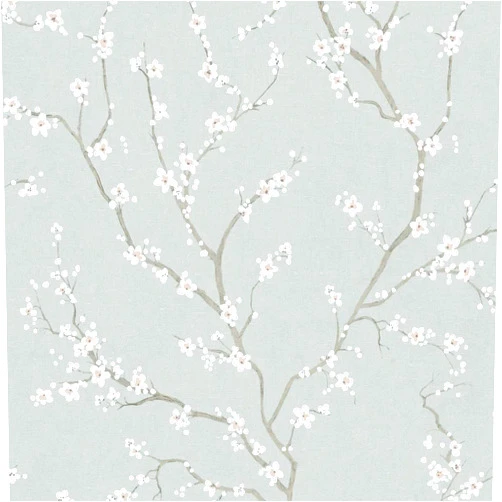 RoomMates RMK11272WP Blue Cherry Blossom Peel and Stick Wallpaper